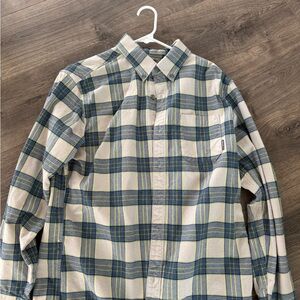 Eddie Bauer Men's Blue Plaid Shirt